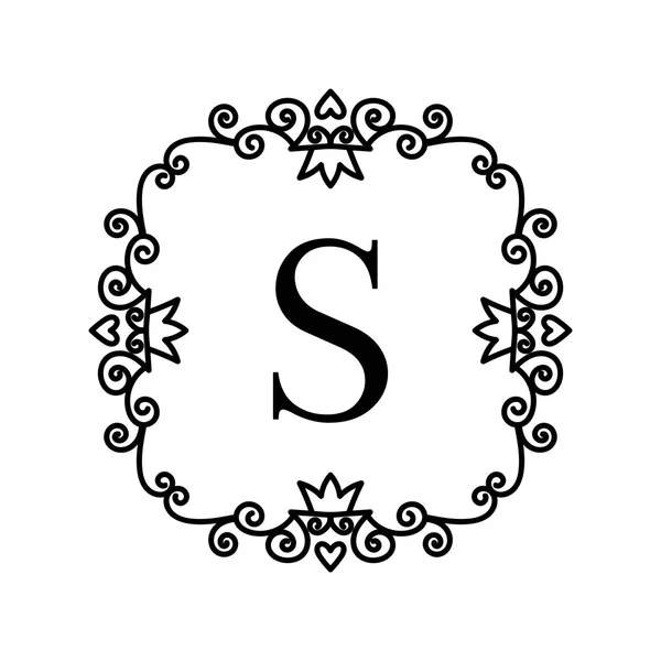 Dobovým dekorem logo — Stockový vektor