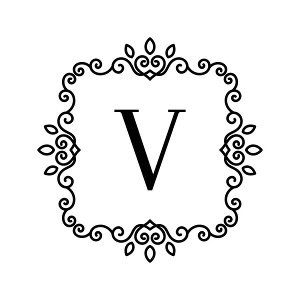 Vintage inredning logotyp — Stock vektor