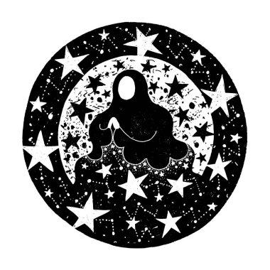 Yıldız ile el çizilmiş daire