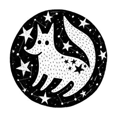 Yıldız ile el çizilmiş daire