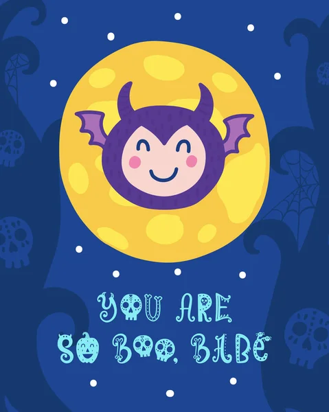 Tarjeta vectorial halloween — Vector de stock