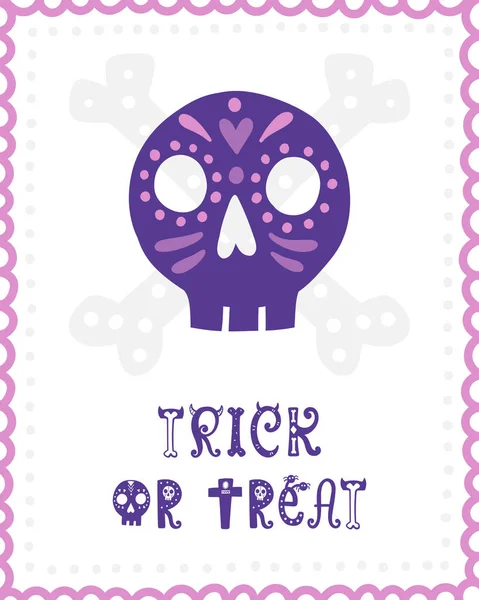 Tarjeta vectorial halloween — Vector de stock