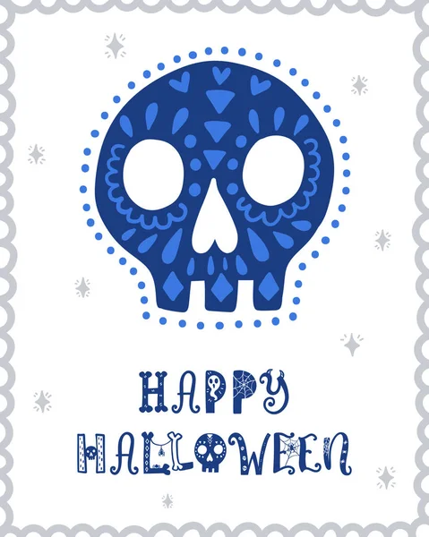 Tarjeta vectorial halloween — Vector de stock