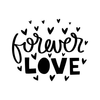 Vektör tipografi romantik poster