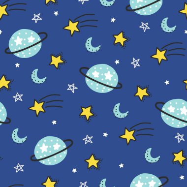 Dikişsiz yaz doodle deseni