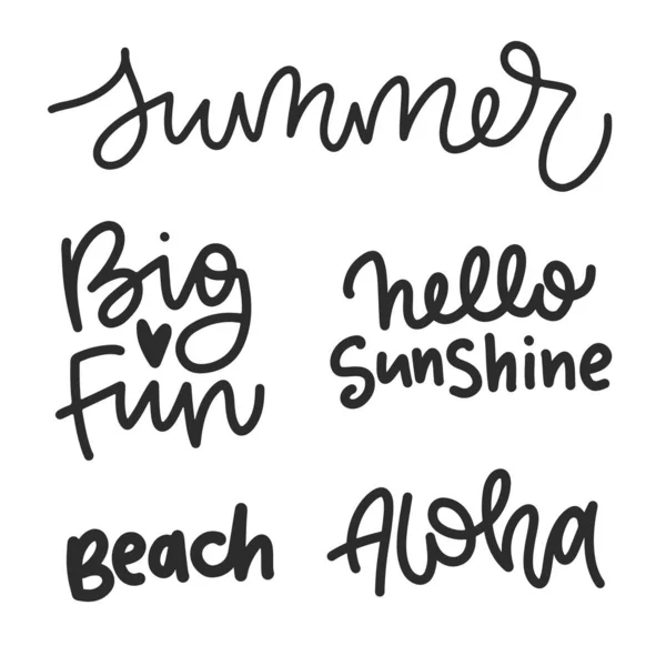 Letras vectoriales de verano . — Vector de stock