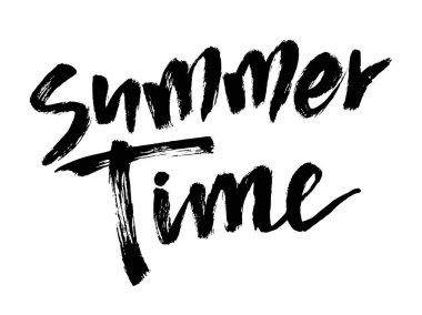 Yaz fırçası yazı kompozisyonu.