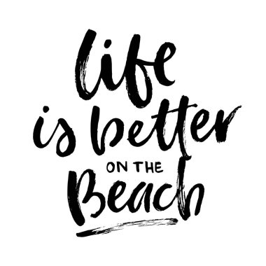 Yaz fırçası yazı kompozisyonu.