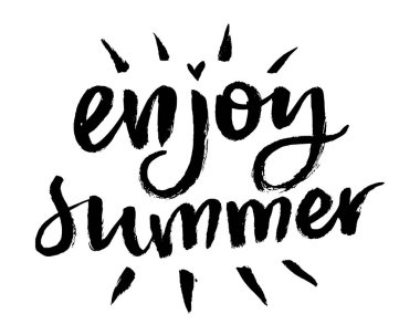 Yaz fırçası yazı kompozisyonu.