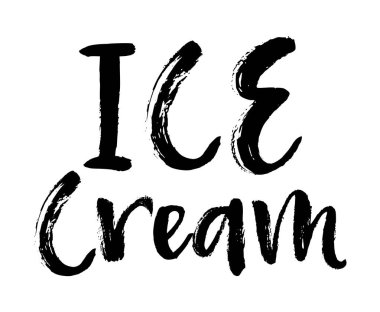 Yaz fırçası yazı kompozisyonu