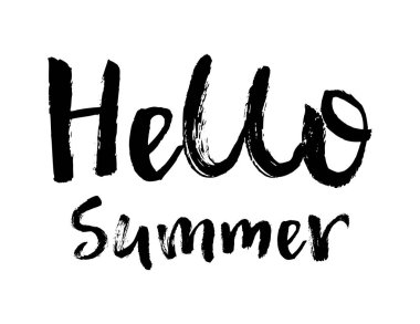 Yaz fırçası yazı kompozisyonu