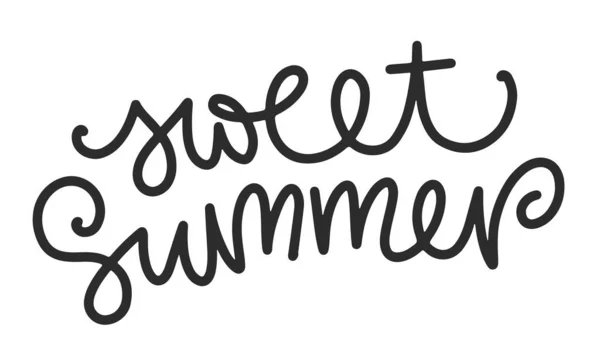 Zomer belettering samenstelling — Stockvector