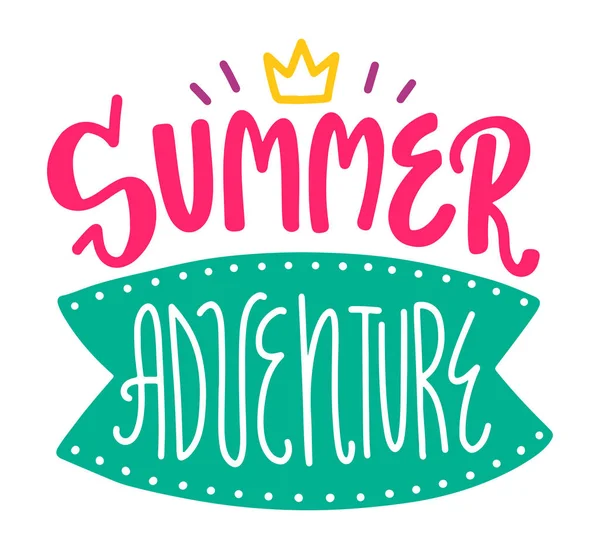 Summer lettering composition with decor.