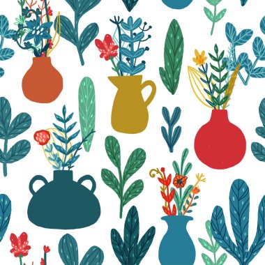 Kusursuz El Çizimi Çiçek deseni.