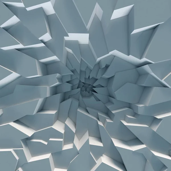 Geometrische weiße abstrakte Polygone, als Risswand. — Stockfoto
