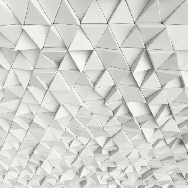 3D weiße abstrakte Dreiecke Hintergrund — Stockfoto