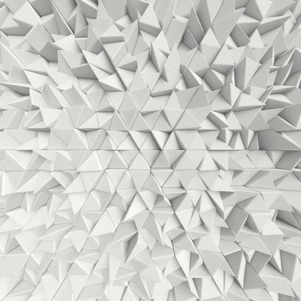 3D weiße abstrakte Dreiecke Hintergrund — Stockfoto