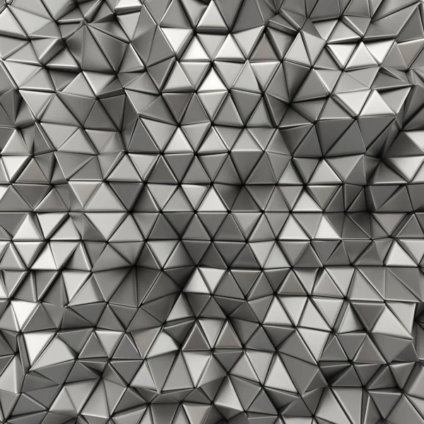 Chrome abstract triangles backdrop — Stock Photo, Image