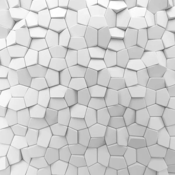 Bílé pětiúhelníky abstraktní pozadí — Stock fotografie