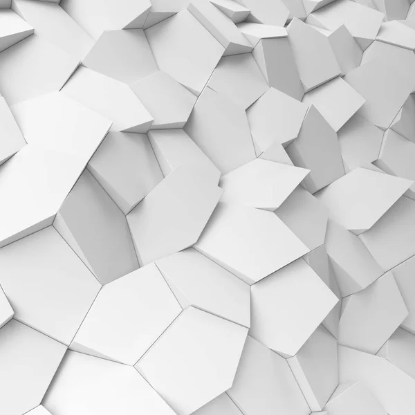 Witte abstracte vijfhoeken achtergrond — Stockfoto