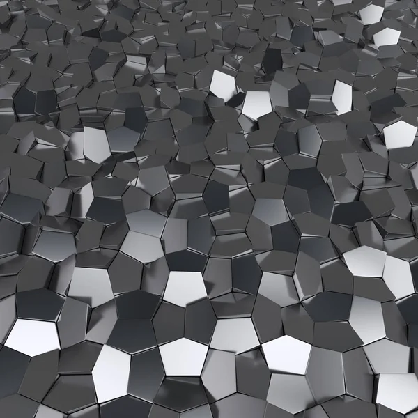 クロム抽象的な五角形の背景 — ストック写真