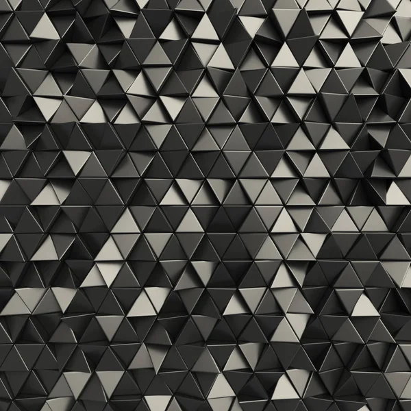 abstract triangle black metal background 3d rendering