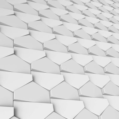 Beyaz soyut altıgenler zemin