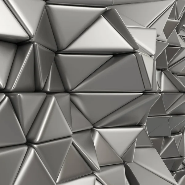Chrom abstrakte Dreiecke Hintergrund — Stockfoto