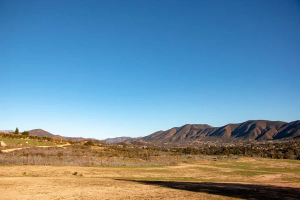 Valle de Guadalupe nadir atış ile yeşil çimen