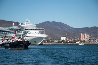 Ensenada, Baja California Norte, Meksika, 4 Ocak 2019, tekne Ensenada Bay Tug