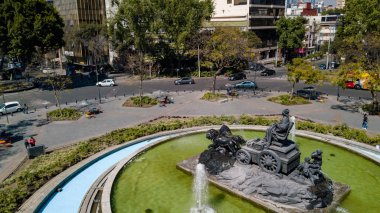 Mexico City, Meksika, 13 Şubat 2019: Fuente Cibeles, plaza la Condesa