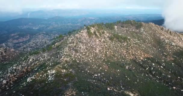 Aerial Drone Shot Sierra Blanca Baja California Mexico — Stock Video
