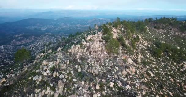 カリフォルニア メキシコのシエラ ブランカの空中ドローン撮影 — ストック動画