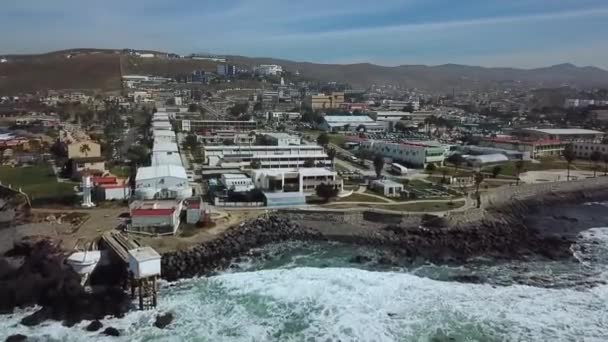 Aerial View Sea Campus Uabc Ensenada — Stock Video