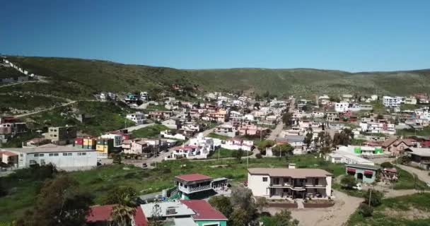 Luchtfoto Van Een Snel Ontwikkelende Kostenplaats Van Baja California — Stockvideo