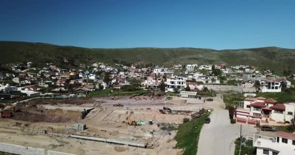 Vista Aérea Uma Área Custo Rápido Desenvolvimento Baja California — Vídeo de Stock