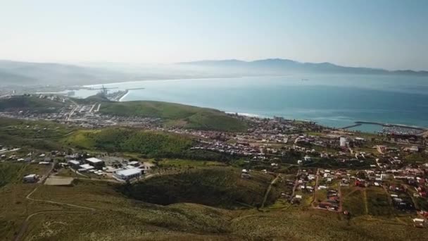 Flyover Uma Pequena Cidade Mexicana Baja California — Vídeo de Stock