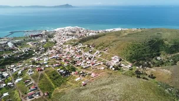 Flyover Uma Pequena Cidade Mexicana Baja California — Vídeo de Stock