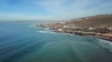 Baja California sahilinin havadan görünümü
