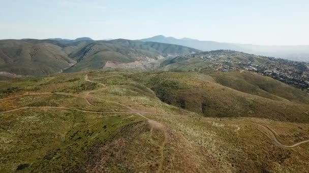 Flyover Uma Pequena Cidade Mexicana Baja California — Vídeo de Stock