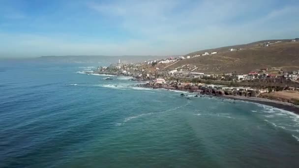 Luchtfoto Van Kust Van Baja California — Stockvideo