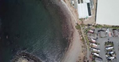 Baja California kıyı havadan çekim, üst görünümü