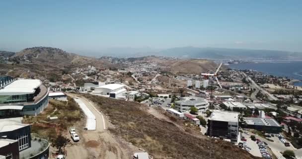 Aerial Shot Modern Science Buildings Expansion — Stock Video