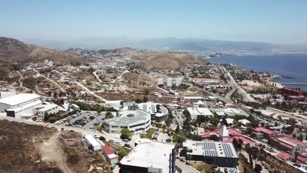 Aerial Shot Modern Science Buildings Expansion — Stock Video