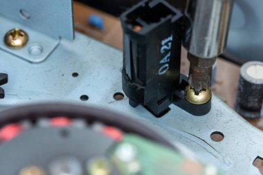 Vhs oynatıcısının detayları 80 'lerin video teknolojisi