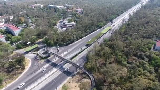 Αεροφωτογραφία Της Λεωφόρου Insurgentes Κοντά Στο Φυσικό Καταφύγιο Της Pedregal — Αρχείο Βίντεο