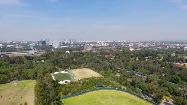 Αεροφωτογραφία Της Πανεπιστημιούπολης Του Unam Στην Πόλη Του Μεξικού — Αρχείο Βίντεο