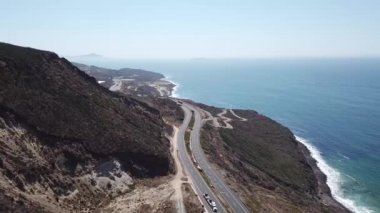 Baja California, Meksika 'nın Pasifik kıyılarının havadan çekilmiş görüntüleri.