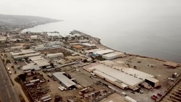 Controversial Polluting Fish Processing Plant Sauzal Ensenada Mexico — Stock Video