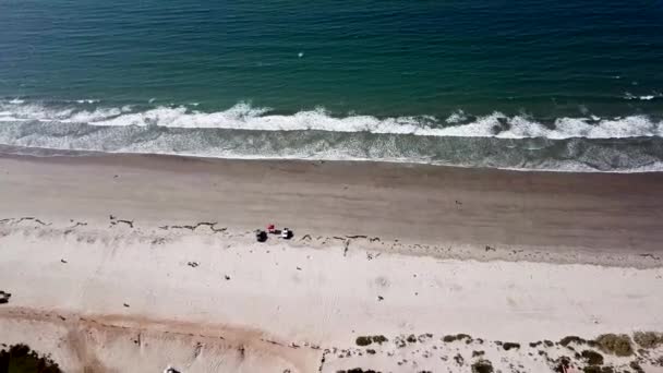 Luchtfoto Van Estero Strand Ensenada Mexico — Stockvideo